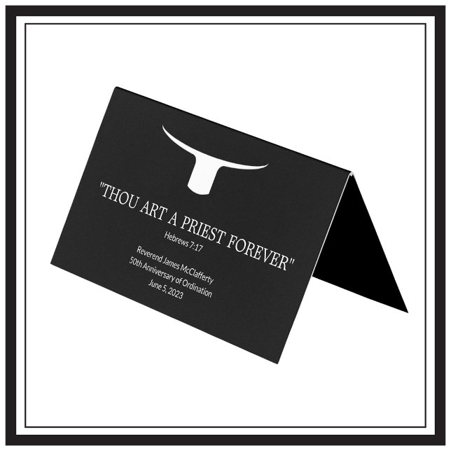 Catholic Priest Ordination Anniversary Scripture Business Card (Creator Uploaded)