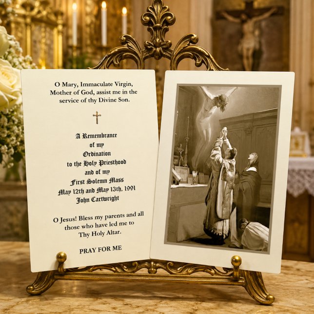 CATHOLIC PRIEST ORDINATION HOLY CARDS (Creator Uploaded)