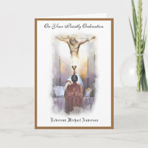 Catholic Priest Ordination Religious Jesus  Card