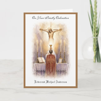 Catholic Priest Ordination Religious Jesus Card
