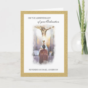 Catholic Priest Ordination Religious Jesus  Card