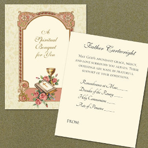 Catholic Priest Spiritual Bouquet Holy Cards