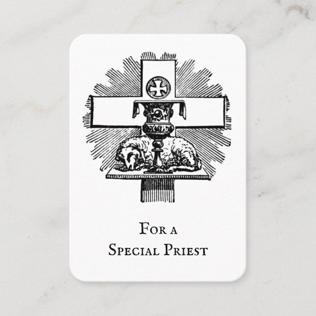 Catholic Priest Spiritual Prayer Bouquet Place Card (Front)