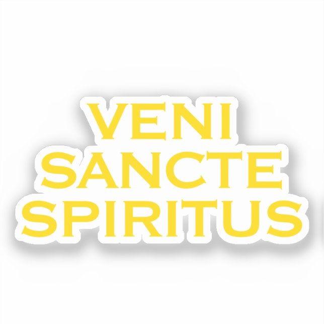 Catholic Quote Custom-Cut Vinyl Sticker (Front)