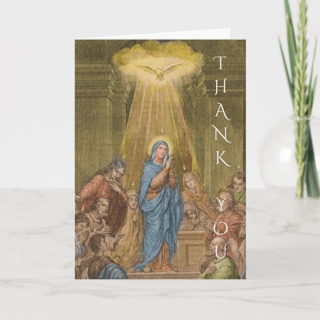 Catholic Religious Confirmation Pentecost Sponsor Card (Front)