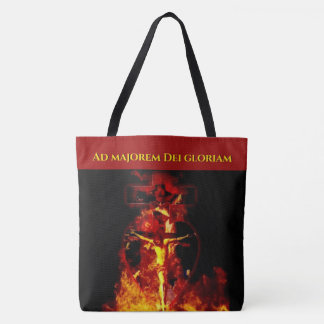Catholic Religious Holy Trinity Jesus on the Cross Tote Bag
