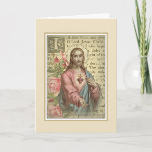 Catholic Religious Sacred Heart of Jesus Card