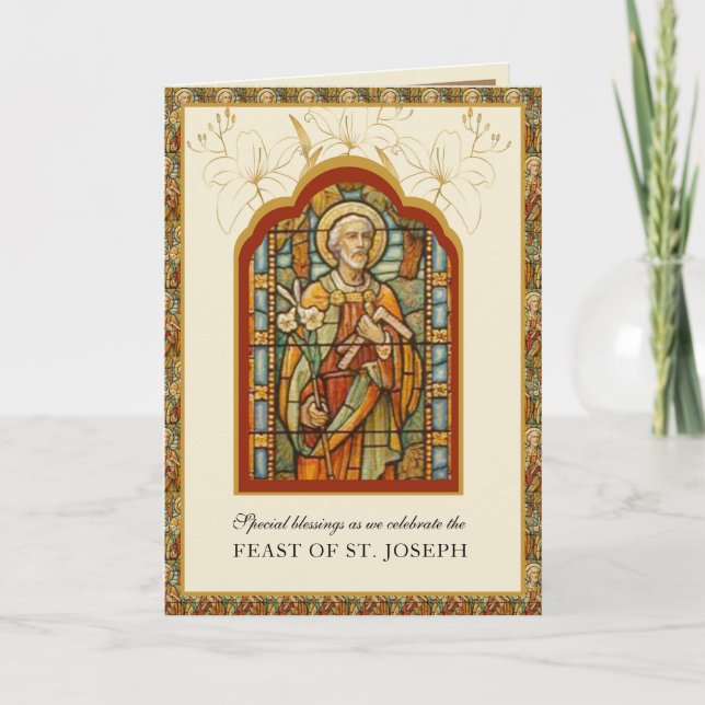Catholic Religious St. Joseph Feast Prayer Card (Front)
