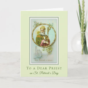 Catholic Religious St. Patrick's Day Shamrocks Card