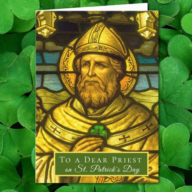 Catholic Religious St. Patrick's Day Shamrocks Card (Creator Uploaded)