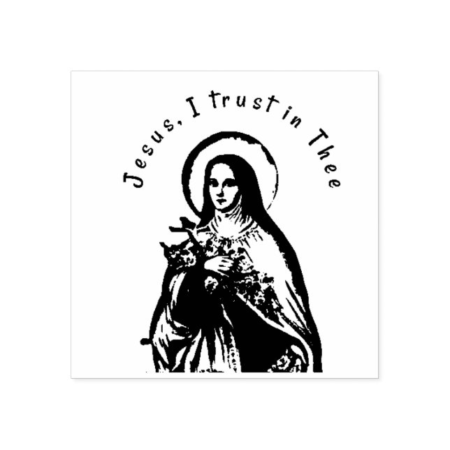 Catholic Religious St. Therese Carmelite Nun Rubber Stamp (Imprint)