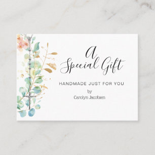 Catholic Rosary Eucalyptus Religious Floral Gift  Business Card