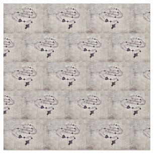 Catholic rosary fabric