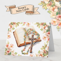Catholic Rosary Floral Bible Religious