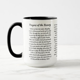 Catholic Rosary Prayers Christian Mug