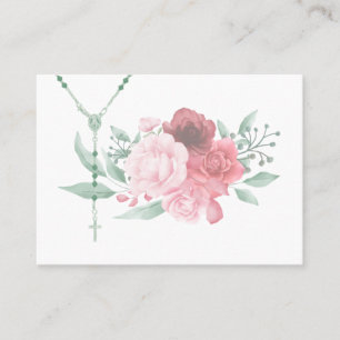 Catholic Rosary Roses Religious Floral Business Ca Business Card