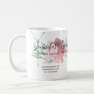 Catholic Rosary Roses Religious Floral Business Coffee Mug