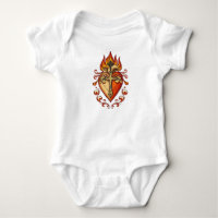 Catholic Sacred Heart Baby Bodysuit