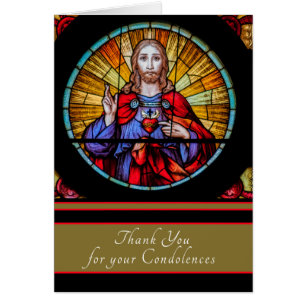 Catholic Sacred Heart Jesus Condolence Thank You
