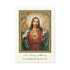 Catholic Sacred Heart of Jesus Funeral Prayer Card