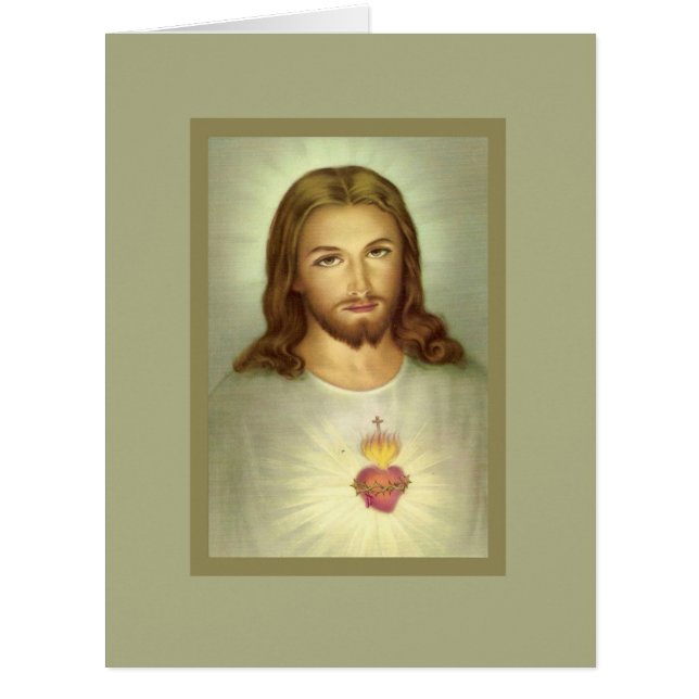 Catholic Sacred Heart of Jesus  Funeral Thank You (Front)