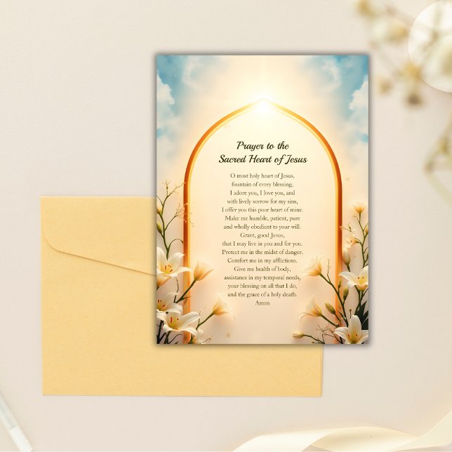 Catholic Sacred Heart of Jesus Prayer Card (Catholic Sacred Heart of Jesus Prayer Card)