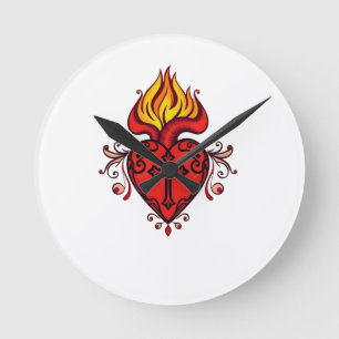 Catholic Sacred Heart of Jesus Wall Clock