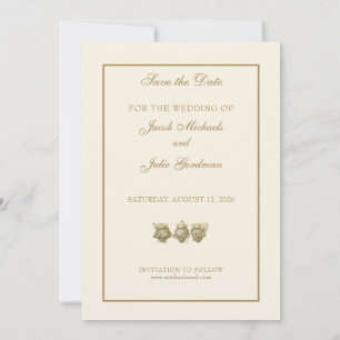 Catholic Sacred Heart Save the Date Wedding