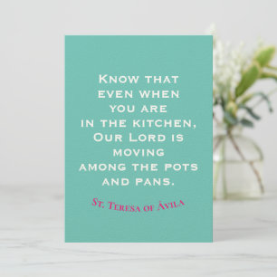 Catholic Saint Quote Card