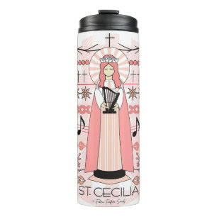 Catholic Saint Thermal Tumbler: St. Cecilia Thermal Tumbler