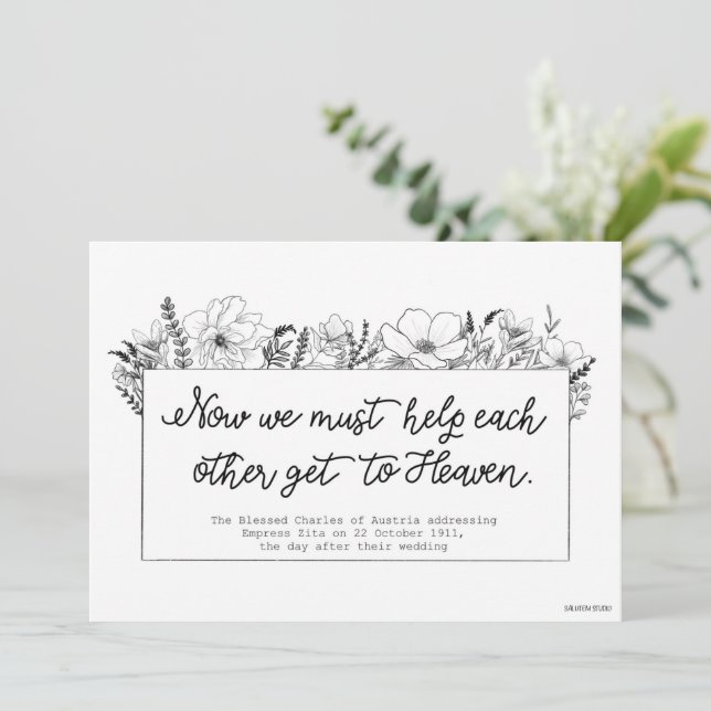 Catholic Save The Date Card (Standing Front)