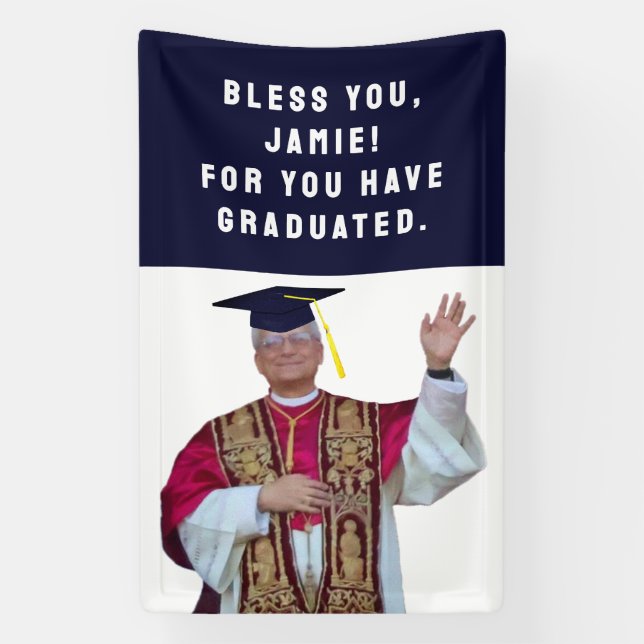 Catholic School Graduation Banner (Vertical)