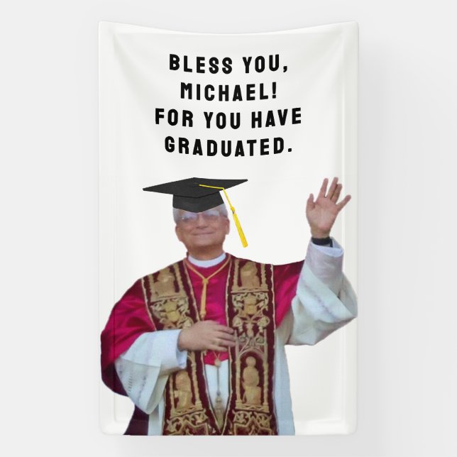 Catholic School Graduation Banner (Vertical)
