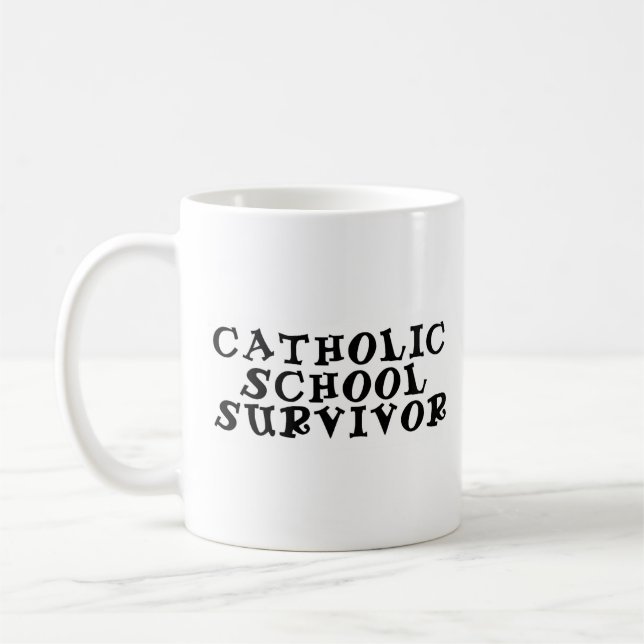 catholic school survivor coffee mug (Left)