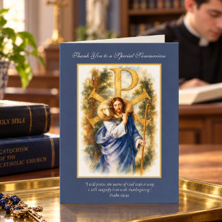 Catholic Seminarian Appreciation Good Shepherd Card