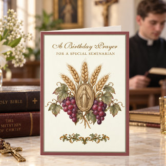 Catholic Seminarian Marian Prayer Scripture Card
