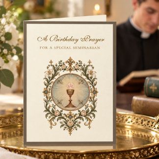 Catholic Seminarian Prayer Scripture Card