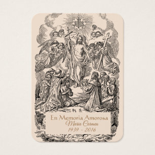 Catholic Spanish Jesus Funeral Memorial Holy Card