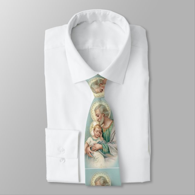 Catholic St. Joseph Child Jesus Religious Tie (Tied)