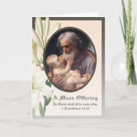 Catholic St. Joseph Jesus Sympathy Mass Offering