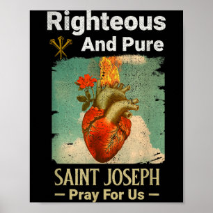 Catholic St. Joseph, Patron Saint Of Fathers, Pray Poster