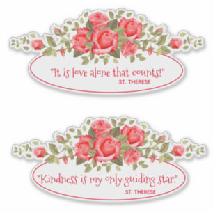 Catholic St. Therese Quotes Pink Roses
