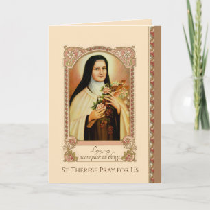 Catholic St. Therese the Little Flower of Jesus Card