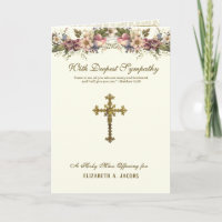 Catholic Sympathy Mass Offering Crucifix Floral