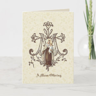 Catholic Sympathy Mass Offering Virgin Mary Card