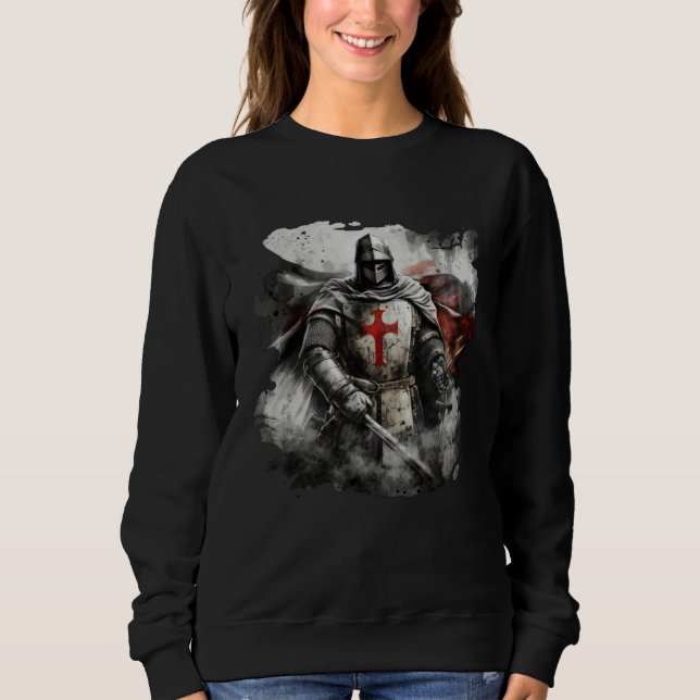 Catholic Templar Knights Crusader Sweatshirt (Front)