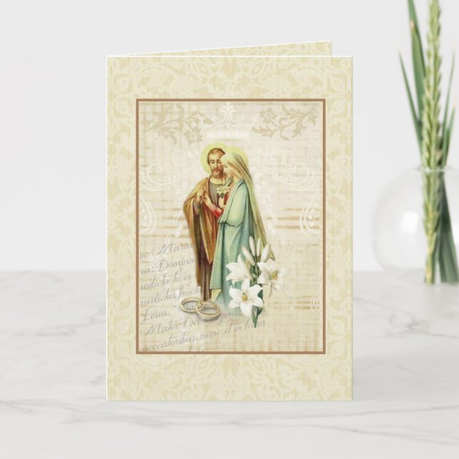 Catholic Traditional Church Wedding Invitation (Front)