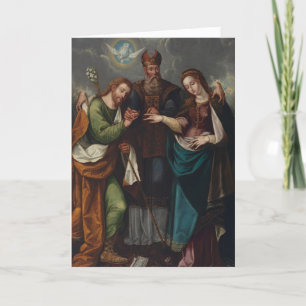 Catholic Traditional Matrimony Wedding Greeting Holiday Card