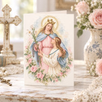 Catholic Vintage Virgin Mary Holy Rosary 