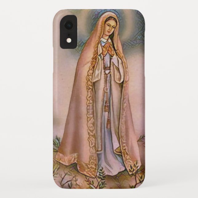 Catholic Virgin Mary Fatima Mosaic Religious Case-Mate iPhone Case (Back)